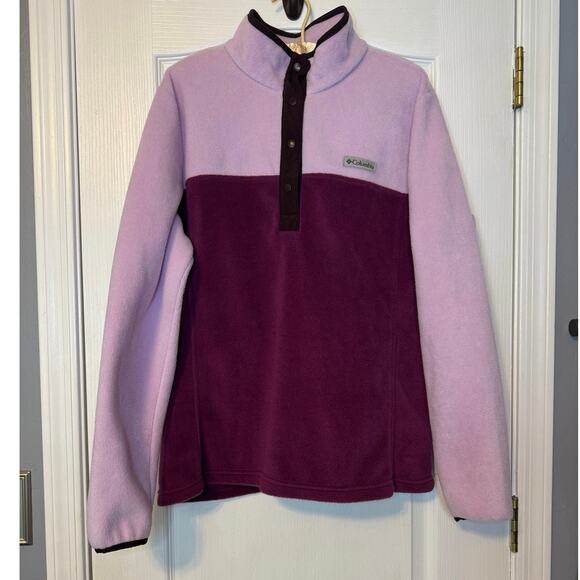 Columbia Benton Springs Half-Snap Long-Sleeve Pullover for Ladies-PINL/PURPLE XL - Picture 1 of 5